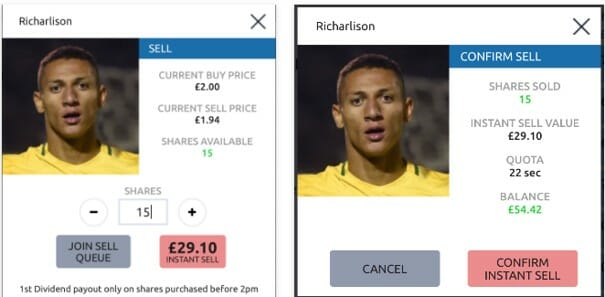 Richarlison Sell Price - Football Index