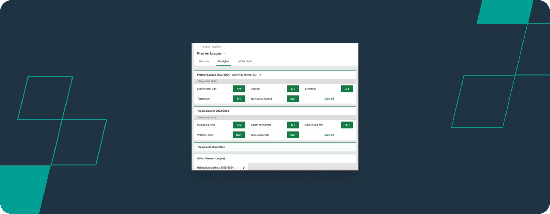 unibet outright betting screenshot